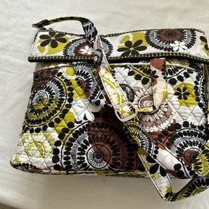 VERA BRADLEY Convertible Crossbody Shoulder Hand Bag Cocoa Moss like new!